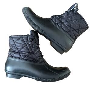 Sperry Top-Sider Saltwater Quilted Nylon Water Resistant Duck Boot Women's 8.5